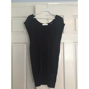 Kersh Casual Black Mini Dress with Pockets