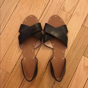 Madewell "Thea Crisscross" Leather Sandals
