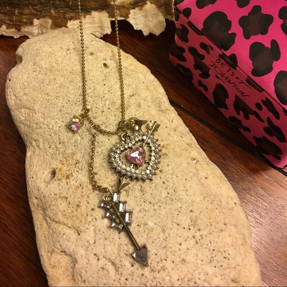 Betsey Johnson Cupid's Heart Necklace