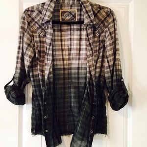 GUESS western style fitted sexy cowgirl blouse