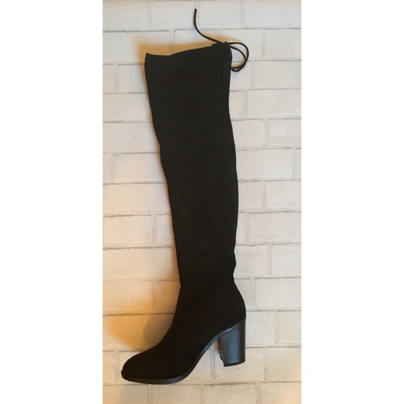 SALE! Size 10 Left Black Suede Over The Knee Boots - Picture 3 of 4