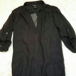 Black chiffon blouse