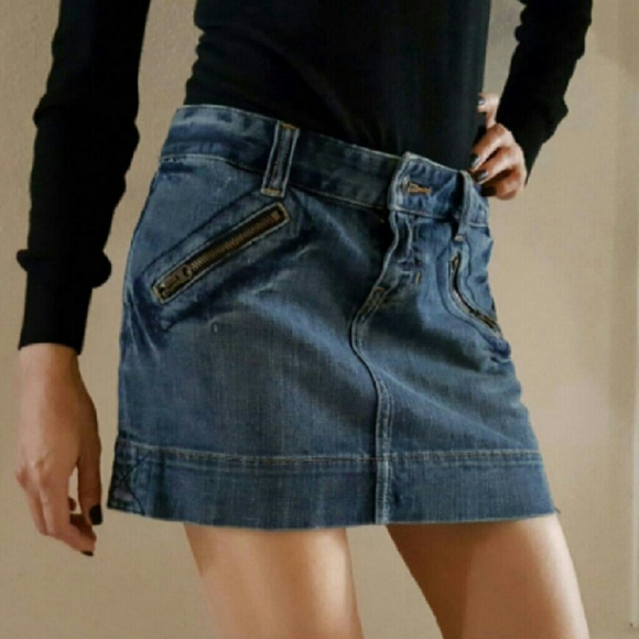 Denim mini skirt