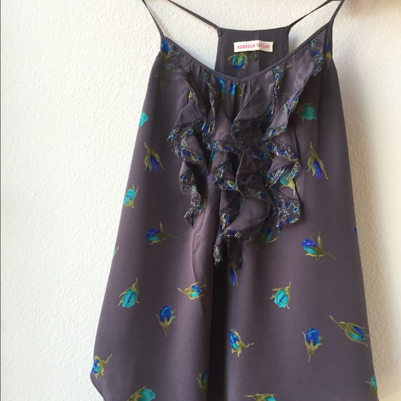 Rebecca Taylor sleeveless ruffle blouse size four