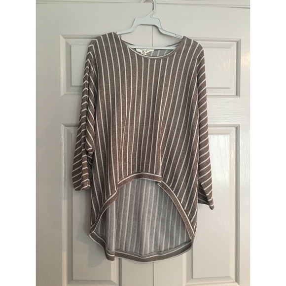 Striped Quarter Length Top