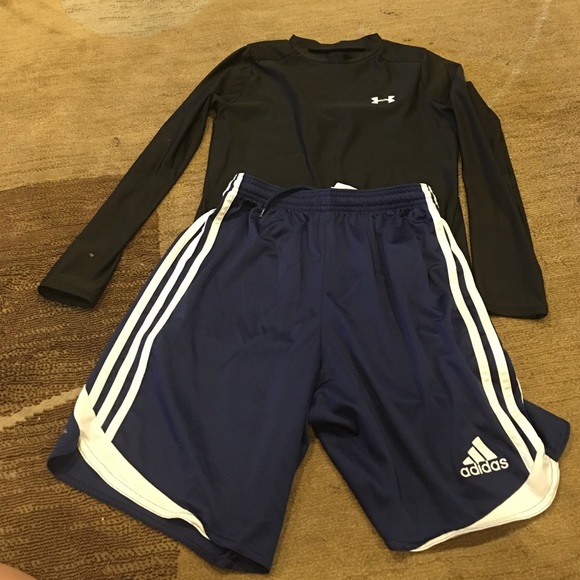 ‼️sold‼️Bundle adidas boy shorts and Umbro shirt