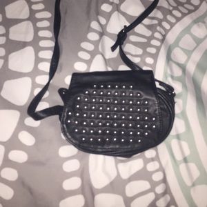Black purse with studs