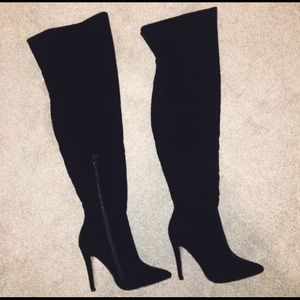 Black knee high boots