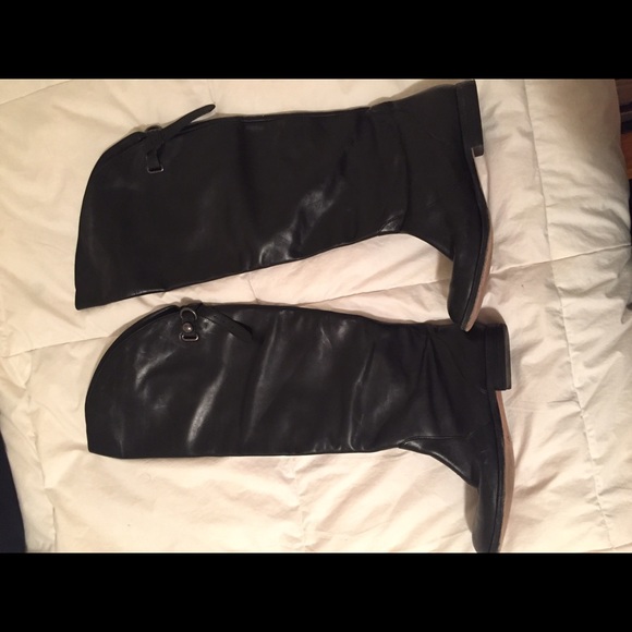 Coach black leather over the knee riding boot