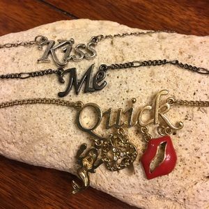 Betsey Johnson Kiss Me Quick Necklace