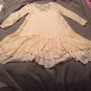 Free People cream lace dress