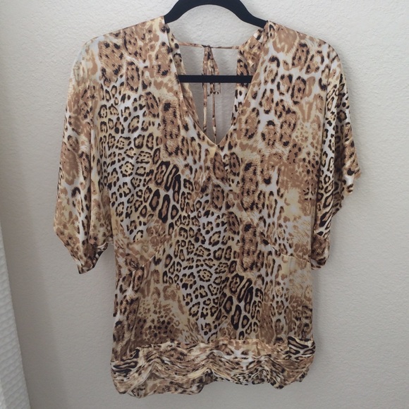 Silk, Cheetah Print blouse