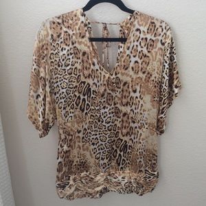 Silk, Cheetah Print blouse
