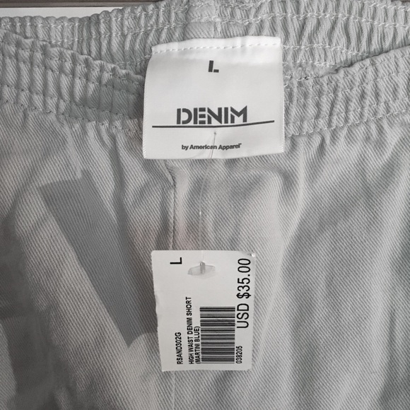 American Apparel Shorts - High waisted light denim short- brand new! American Apparel Shorts - High waisted light denim short- brand new!