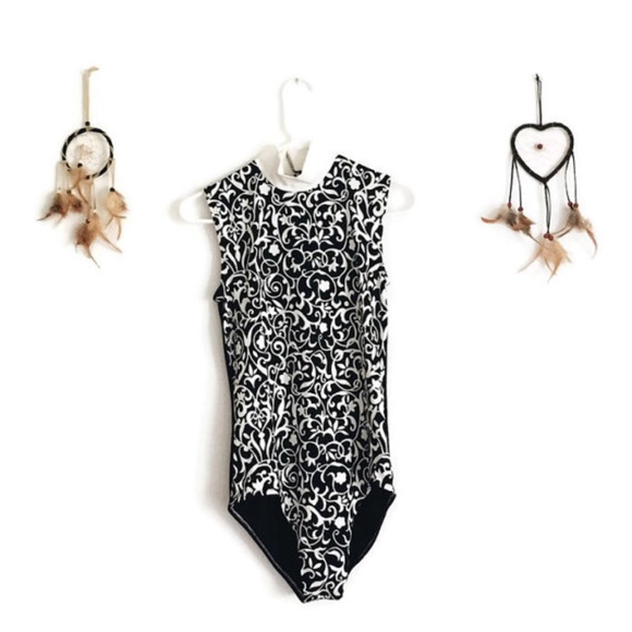 Vintage Black & White Bodysuit