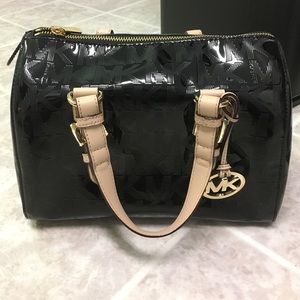 Michael Kors Grayson Metallic Satchel