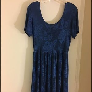 Betsey Johnson Blue Rose Print Dress