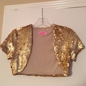 Gold Sequin Shrug