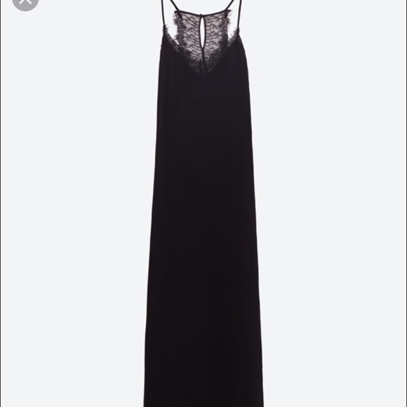 Zara black lace slip dress - Picture 3 of 4