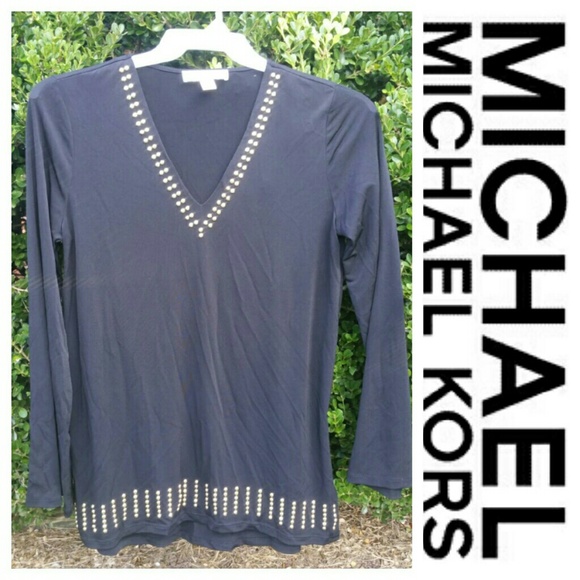 Michael Kors size medium dressy top Long Sleeve - Picture 2 of 4