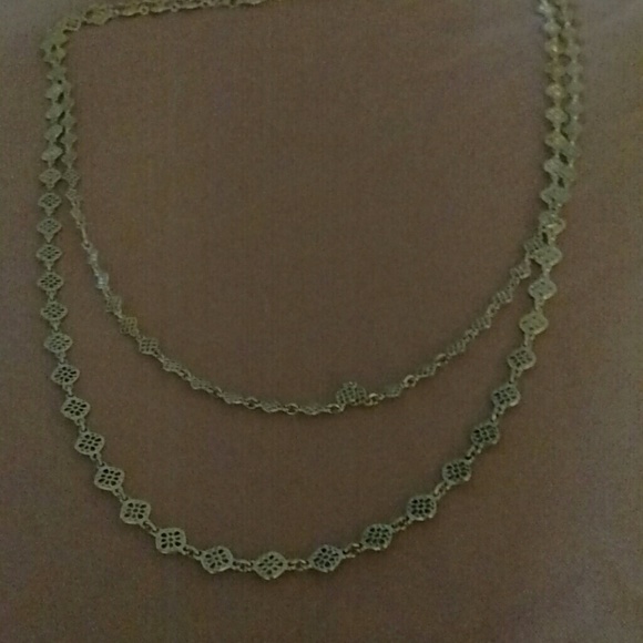 Stella dot silvertone chain necklace