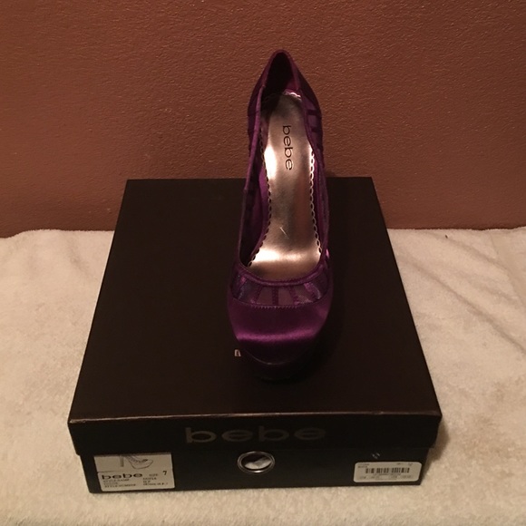 Bebe Purple Platform Heels. Only Worn ONCE - Picture 2 of 4