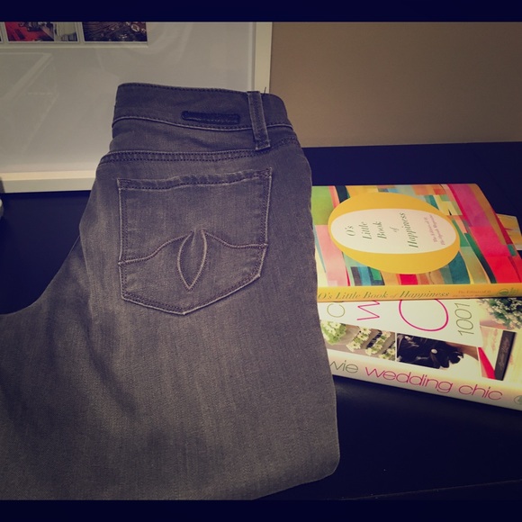 Anthropologie: Level 99, Gray distressed Jeans