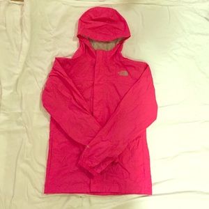 Girls North Face rain jacket.