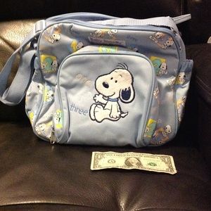 snoopy diaper bag