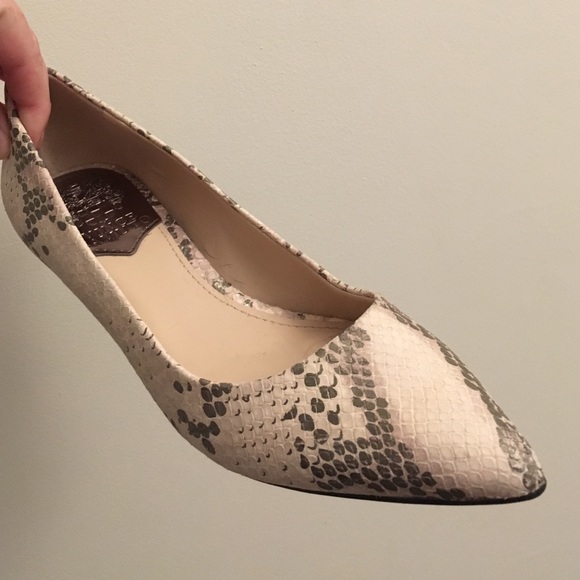 Adorable cream and silver snake skin heals.