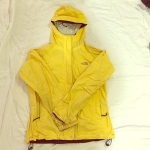 Yellow North Face Rain Coat