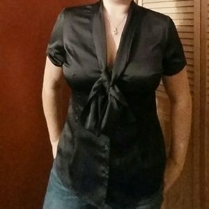Black silk blouse