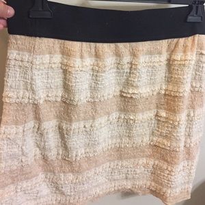 Free People cream lace skirt