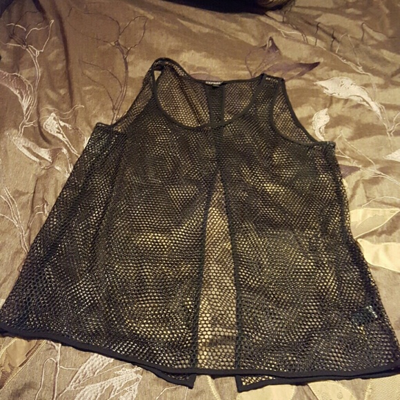 Black Mesh Cover Up