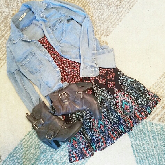 Xhilaration Dresses & Skirts - 🌼🍉🌼Bohemian flowy dress