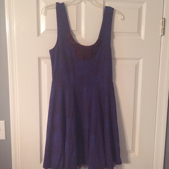 NWT Free People purple and blue dress