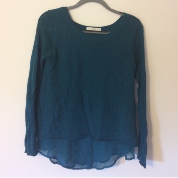 Teal Splitback Sweater