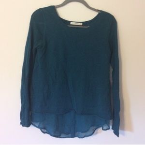 Teal Splitback Sweater