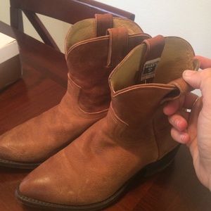 Frye ankle cowgirl boots