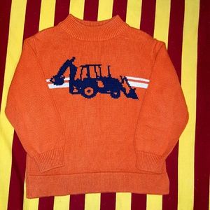 Boys--Gymboree orange tractor sweater