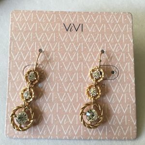 Genuine crystal drop earrings