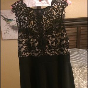 Maurice's black and beige lace dress