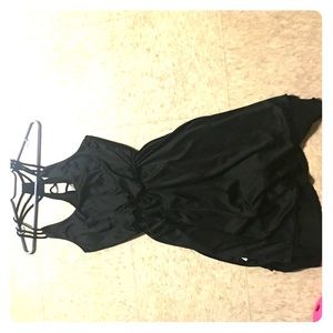 Black cross back dress