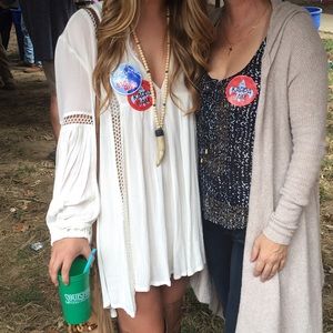 white free people tunic (shirt or dress)