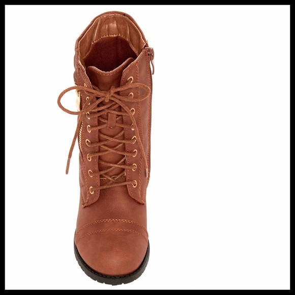 BOOTS Moto Lace Up Zipper Boots - Picture 6 of 8