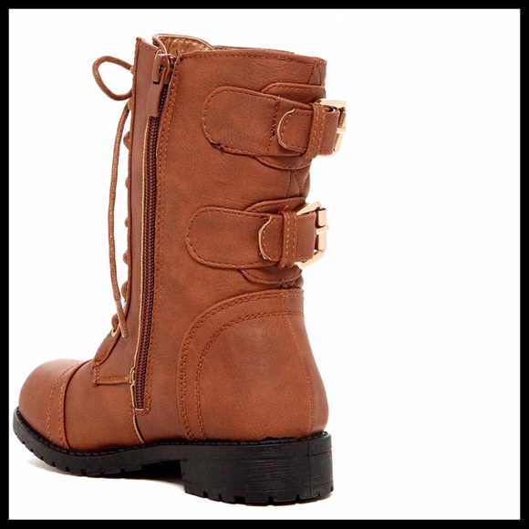 BOOTS Moto Lace Up Zipper Boots - Picture 7 of 8