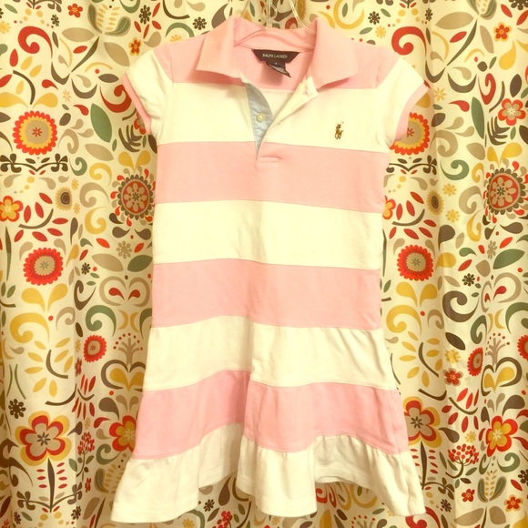 Ralph laurent pink stripes dress