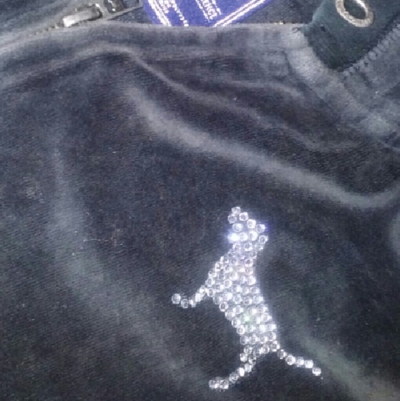 VS PINK SZ:M BLACK RHINESTONES HOODIE - Picture 3 of 4