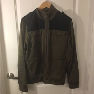 Express Men's Military Green Athletic Jacket
