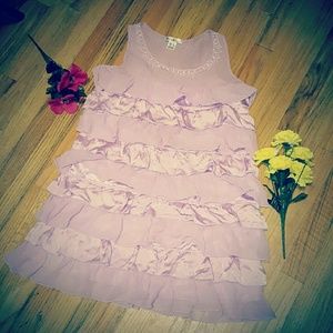 Gorgeous lavender silk and satin party dress